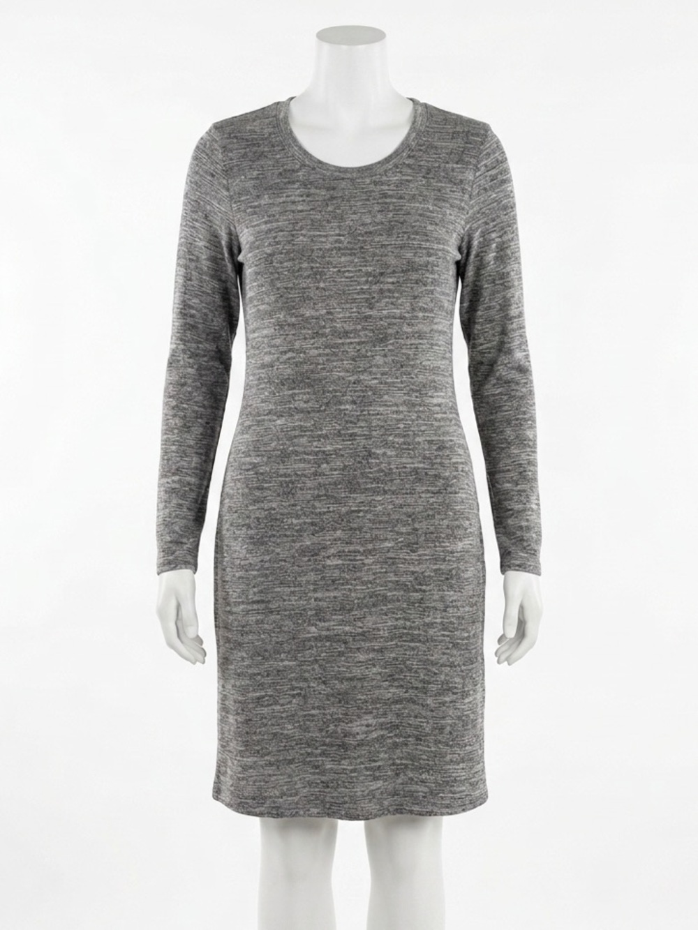 Latched Mama Gray Knit Long-Sleeve Knit Dress Maternity Nursing Breastfeeding